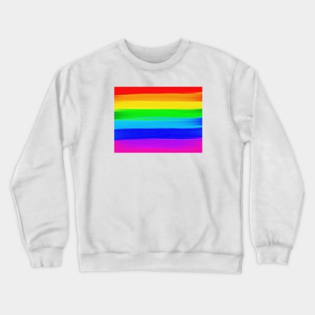 Rainbow Stripes Crewneck Sweatshirt by StripePatterns